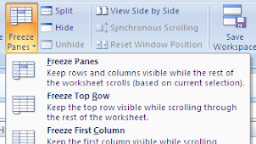 3 Perbedaan Freeze Panes Pada Tampilan Worksheet Microsoft Excel 